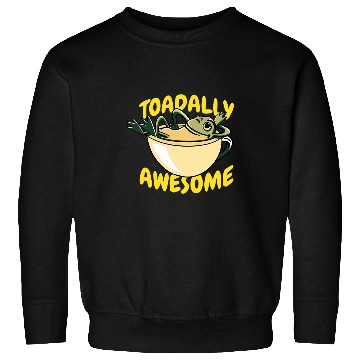 Discover Coffee Fun Toadally Awesome Coffee Frog Lily Pads Sweatshirts