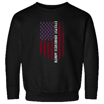 Discover American Advocacy Campaign Flag Epilepsy Awareness Month Sweatshirts