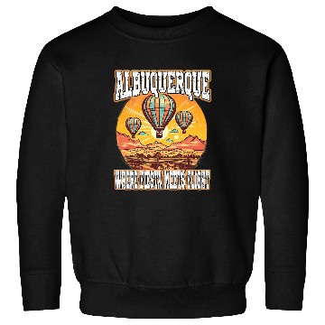 Discover Albuquerque Balloon New Mexico Hot Air Balloon Sweatshirts