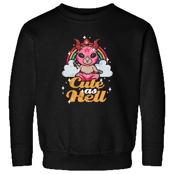Discover Cute As Hell Soft Goth Aesthetic Goth Gothic Baphomet Sweatshirts