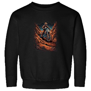 Discover Dirt Bike Rocky Terrain Offroad Biker Motocross Rider Racer 22 Sweatshirts