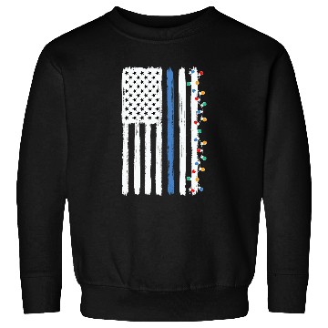 Discover Police Christmas Flag Graphic Oversized Sweatshirts