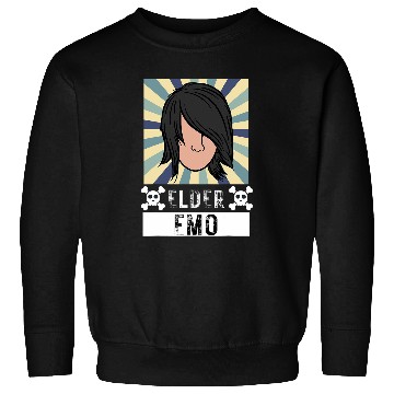 Discover Elder Emo Funny Emo Music Fan Scene Alternative 90s Kids Pun 18 Sweatshirts