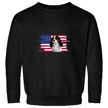 Discover American Flag Dog Cavalier King Charles Spaniel Sweatshirts
