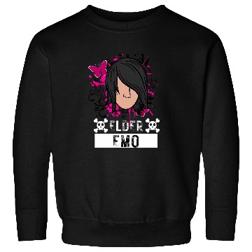 Discover Elder Emo Funny Emo Music Fan Scene Alternative 90s Kids Pun 22 Sweatshirts