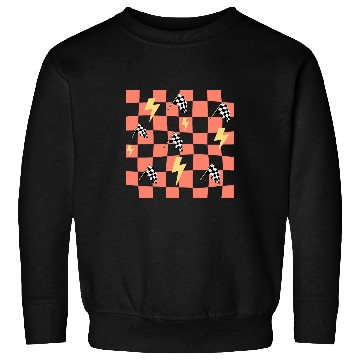 Discover Checker Flag Auto Racing Speedway Racetrack Race Gear Sweatshirts