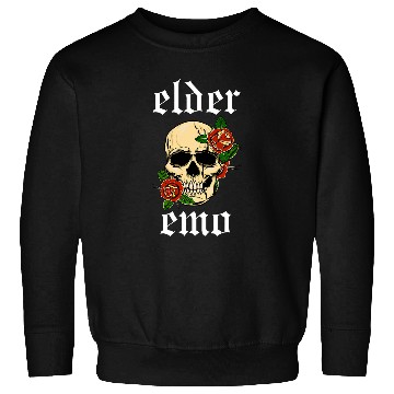 Discover Elder Emo Funny Emo Music Fan Scene Alternative 90s Kids Pun 8 Sweatshirts