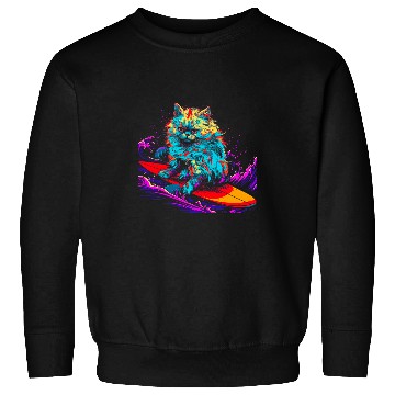Discover Persian Cat Surf Sweatshirts