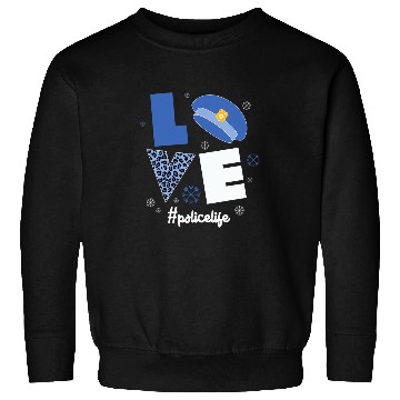 Discover Police Life Love Christmas Graphic Oversized Sweatshirts