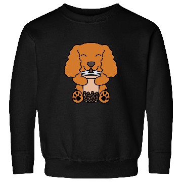 Discover Boba Bubble Milk Tea Cocker Spaniel Dog Sweatshirts