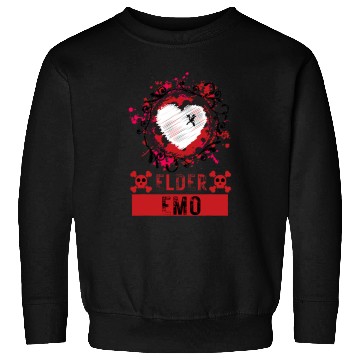 Discover Elder Emo Funny Emo Music Fan Scene Alternative 90s Kids Pun 13 Sweatshirts