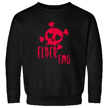 Discover Elder Emo Funny Emo Music Fan Scene Alternative 90s Kids Pun 2 Sweatshirts