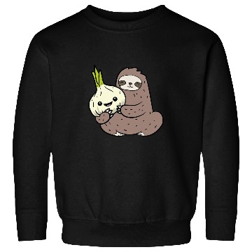 Discover Sloth Pet With Garlic Vegetable Cute Garlic And Sloth Sweatshirts