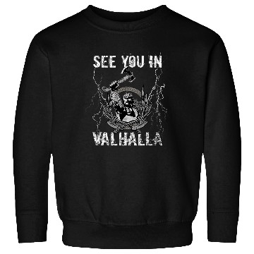 Discover Vikings See You In Valhalla Norse Gods Loki Viking Sweatshirts