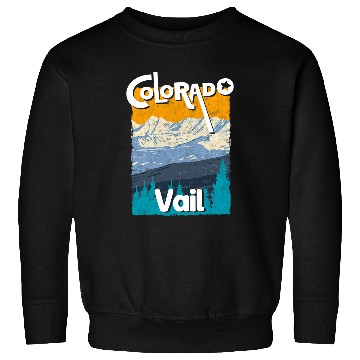 Discover Skiing Ski Vail Colorado Mountain State Rocky Mountains Tee Skiing Sweatshirts