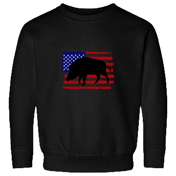 Discover Hog Removal Technician Boar Hunting Wild vintages Pig US Flag 21 Sweatshirts