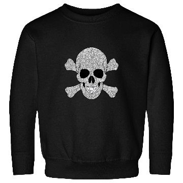 Discover Gray Pirate Skull And Crossbones Sweatshirts