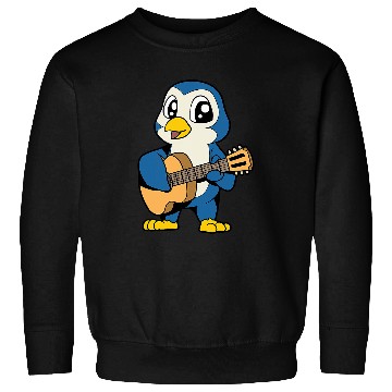 Discover Penguin Pet Cartoon penguin playing guitar Sweatshirts