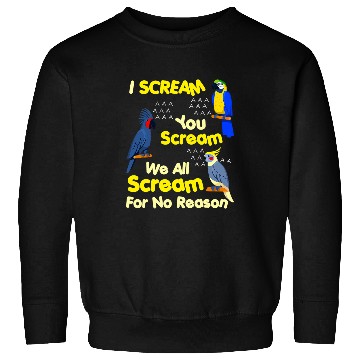 Discover I Scream You Scream Funny Parrot Sweatshirts