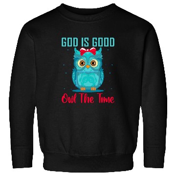 Discover Owl Pet God Is Good Owl The Time Christian s for kids Sweatshirts