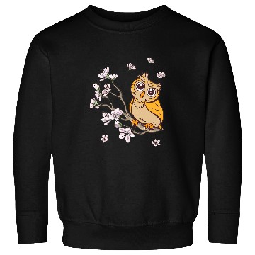 Discover Owl Pet Cherry Blossom Style Owl Lovers Sweatshirts