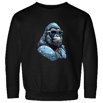 Discover Owl Pet Gorilla Face Angry Growling Scary Silverback Gorilla Sweatshirts