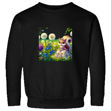 Discover Squirrel Pet Kids Squirrel princess in spring playground Sweatshirts