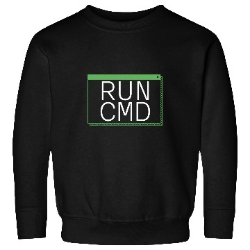 Discover RUN CMD Command prompt DOS Screen Sweatshirts