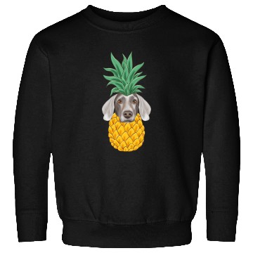 Discover Funny Weimaraner pineapples Dog Sweatshirts