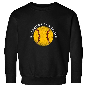 Discover Funny Girlfriend Softball Player Team Lesbian Couple Partner Sweatshirts