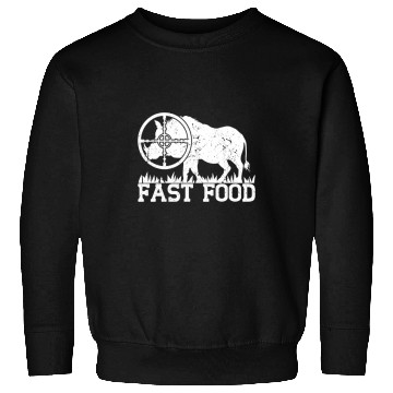 Discover Fast Food Wild Pig Hog Hunter Boar Hunting Vintage Sweatshirts