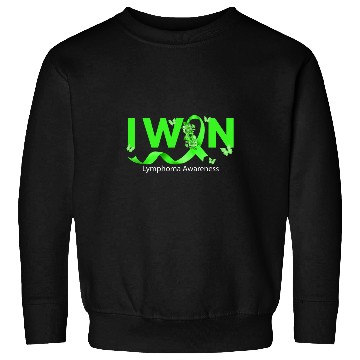 Discover Butterfly I Win Lime Green Ribbon Lymphoma Awareness Sweatshirts
