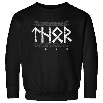 Discover Thor Viking Nordic Mythology Vikings Rune Writing Sweatshirts
