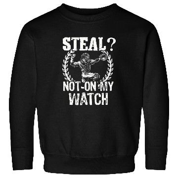 Discover Backstop Funny Baseball Catcher Sweatshirts