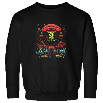 Discover vintages UFO Alien Area 51 Space Mayan Aztec Desert 32 Sweatshirts