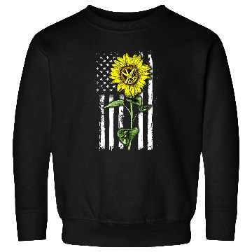 Discover American Flag Art Sunflower Hairstylist s Plus Size Sweatshirts