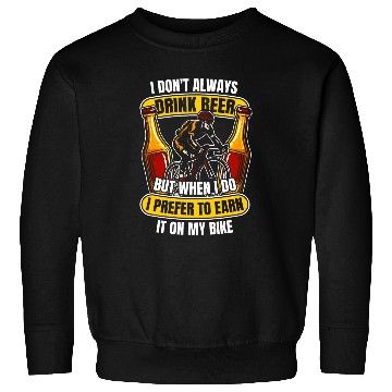 Discover Funny Cyclist Cycle Racing Bicycle 2Bike Cycling Beer Sweatshirts