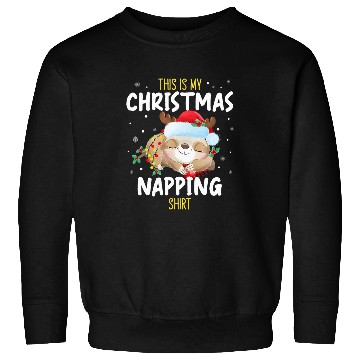 Discover Sloth Pet This Is My Christmas Napping Funny Sleeping Sloth Sweatshirts