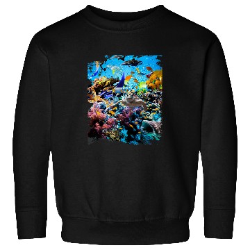 Discover Turtle Pet Ocean Dolphin Shark Turtle Coral Sea Fish Orca Whale Reef Sweatshirts