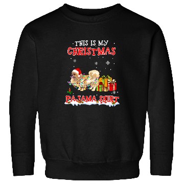 Discover Cute Tibetan Spaniel On Snow   Christmas Pajama Sweatshirts