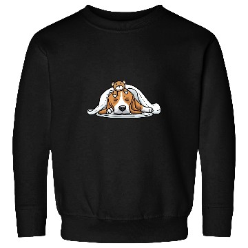 Discover Beagle Dog English Beagle With Stuffed Animal Napping Sweatshirts