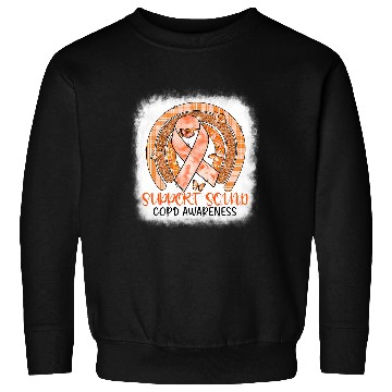 Discover Butterfly Orange Rainbow Support Squad COPD Awareness Sweatshirts