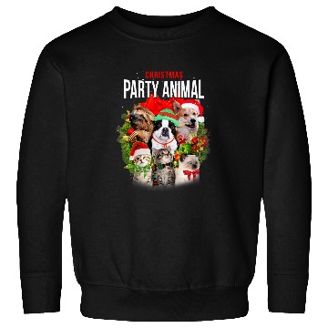 Discover Sloth Pet Christmas Party Animal Dogs Cats And Sloth Graphic Sweatshirts