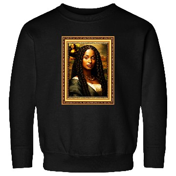 Discover African American Mona Lisa famous Leonardo Da Vinci Art Sweatshirts