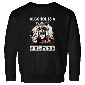 Discover Chemistry Raccoon drinking Cocktail Periodic Table Vintage Sweatshirts