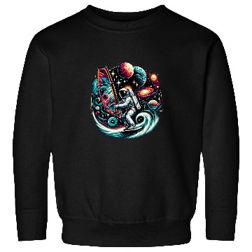 Discover Cool Galaxy Windsurfer Astronaut on Windsurfing Sweatshirts