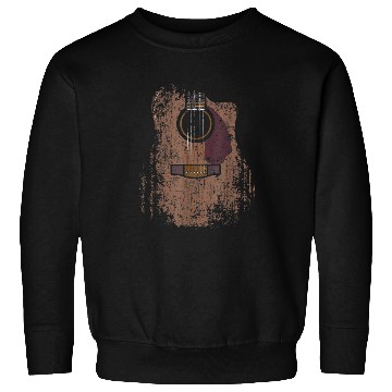 Discover Distressed Acoustic Guitar vintages Player Rock Roll Music Sweatshirts