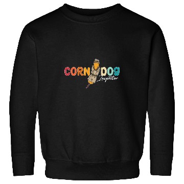 Discover Retro Corndog Inspector Hot Dog Sausage Food Corn Dog Lover Sweatshirts