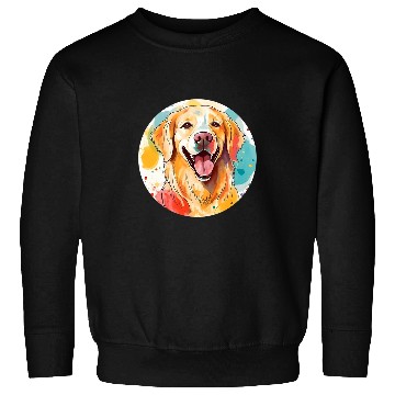 Discover Golden Retriever Colored Circle Style Sweatshirts