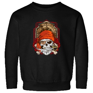 Discover Jolly Roger Flag Skull and Crossbones Pirate Sweatshirts